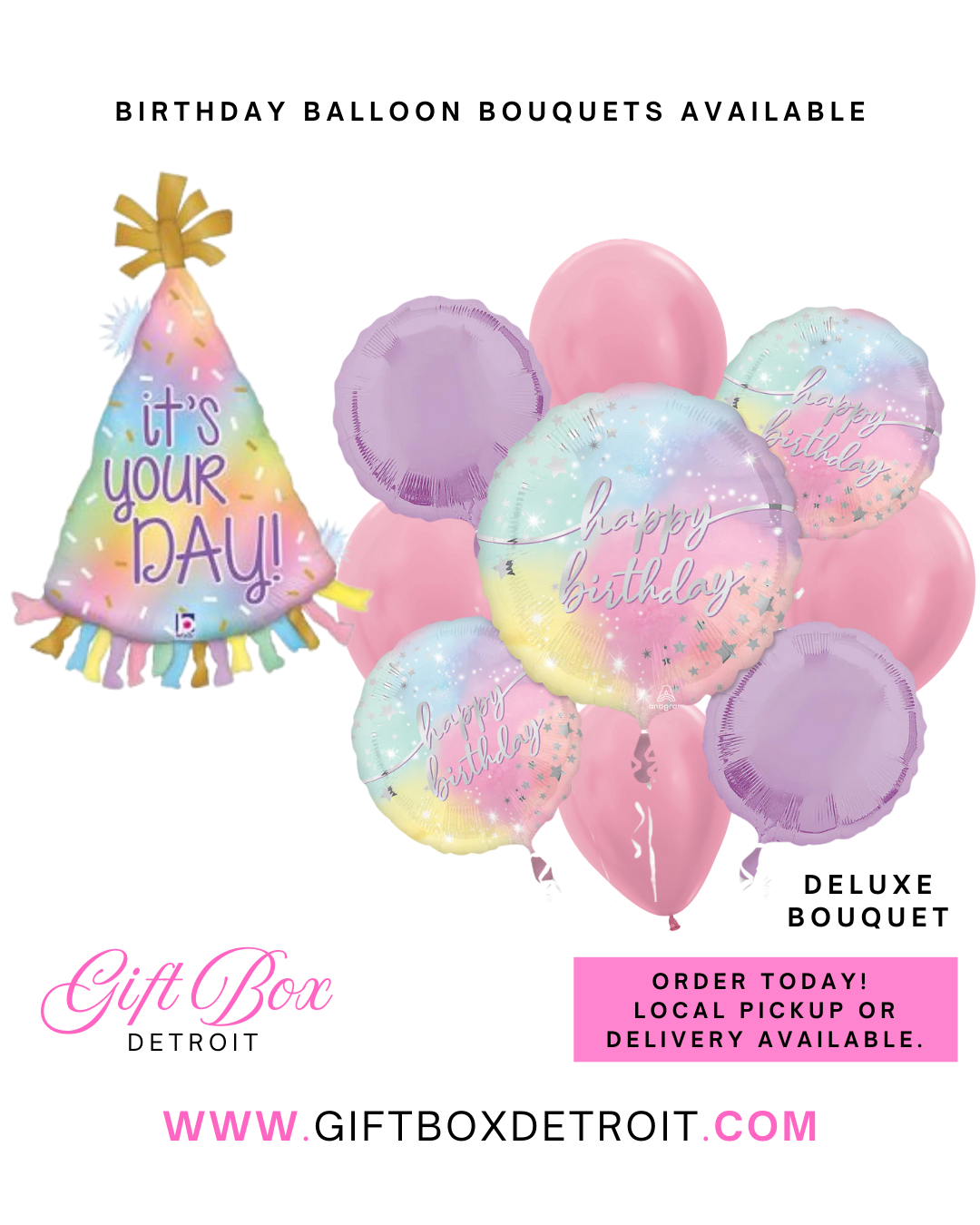 Pretty Pastel Deluxe Birthday Bouquet