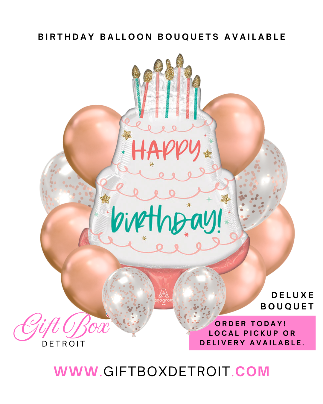 Jumbo Cake Deluxe Bouquet