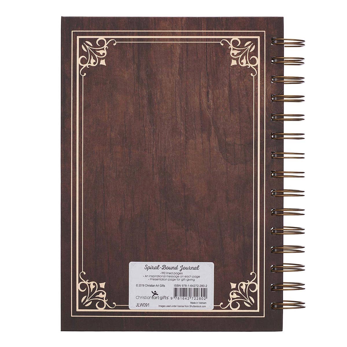 Christian Art Gifts - Journal Wirebound Brown Man of God 1 Tim. 6:11