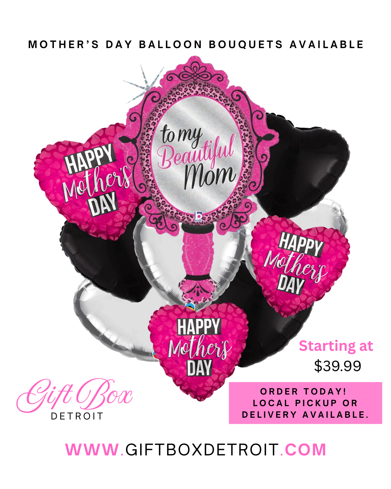 Beautiful Mom Mirror Balloon Bouquet