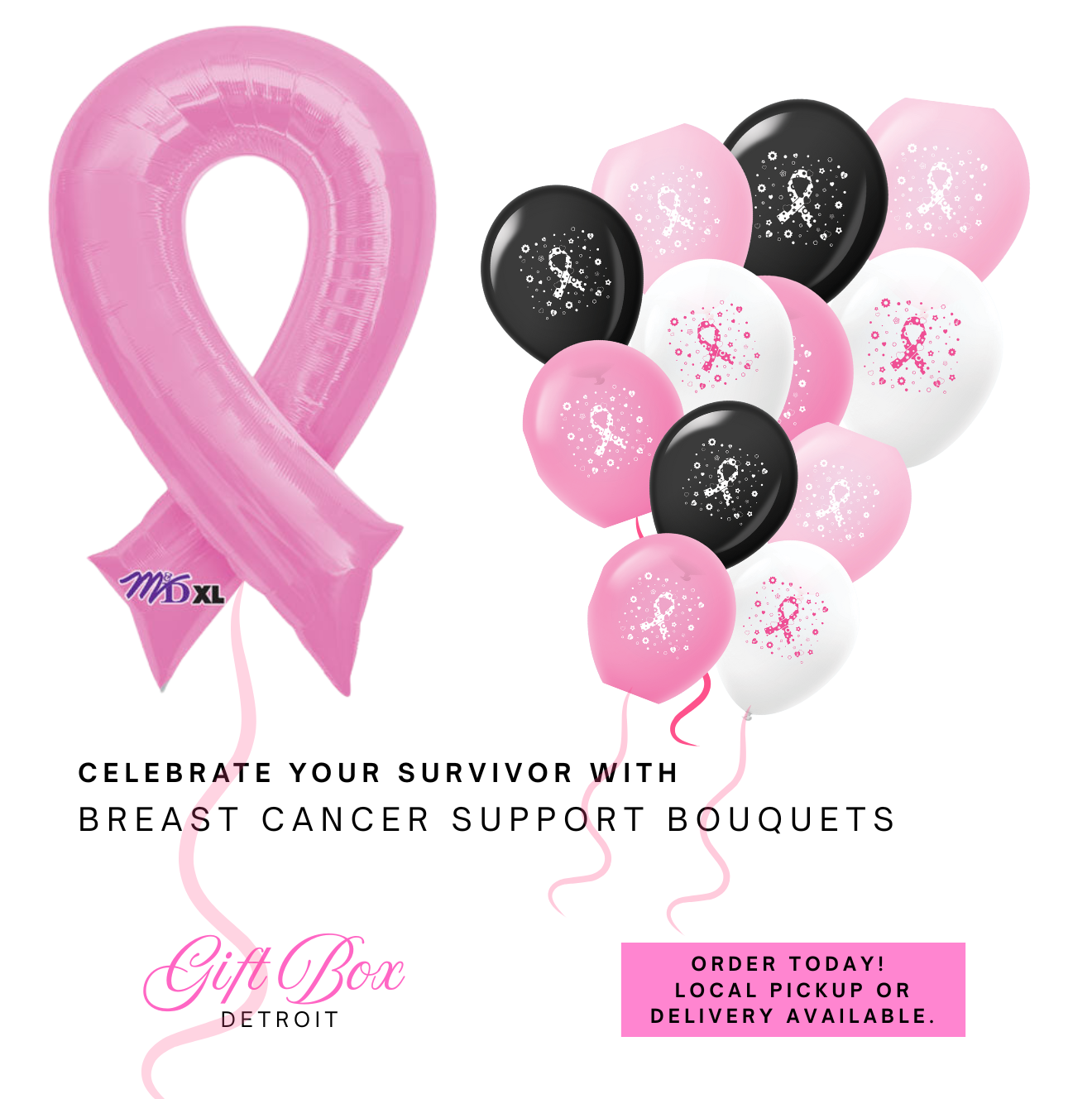 Ribbon of Faith Balloon Bouquet