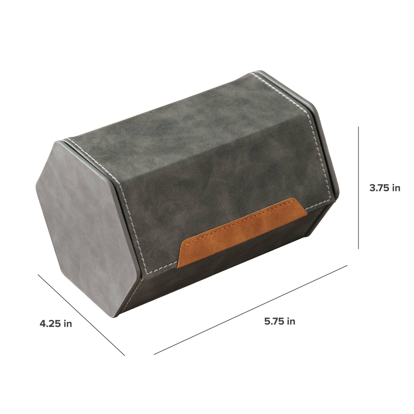 2-Slot Travel Watch Roll - Gray
