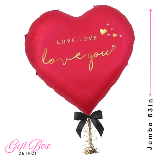 Red Jumbo Heart Premium Bouquet