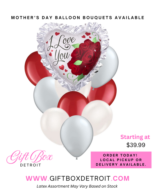 Mother's Day I Love You Ruffle Balloon Bouquet