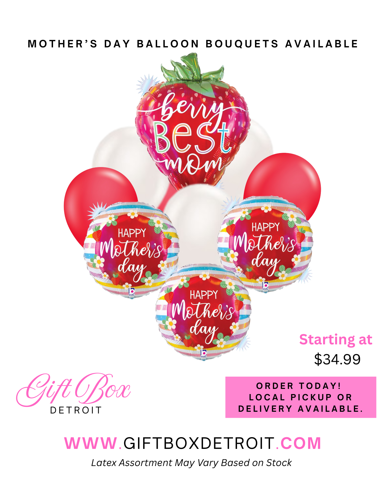 Berry Best Mom Balloon Bouquet