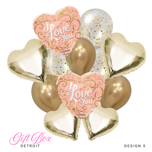 I Love You Rose Gold Deluxe Bouquet (Additional Colors Available)