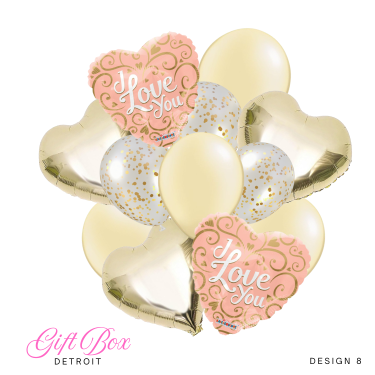 I Love You Rose Gold Deluxe Bouquet (Additional Colors Available)