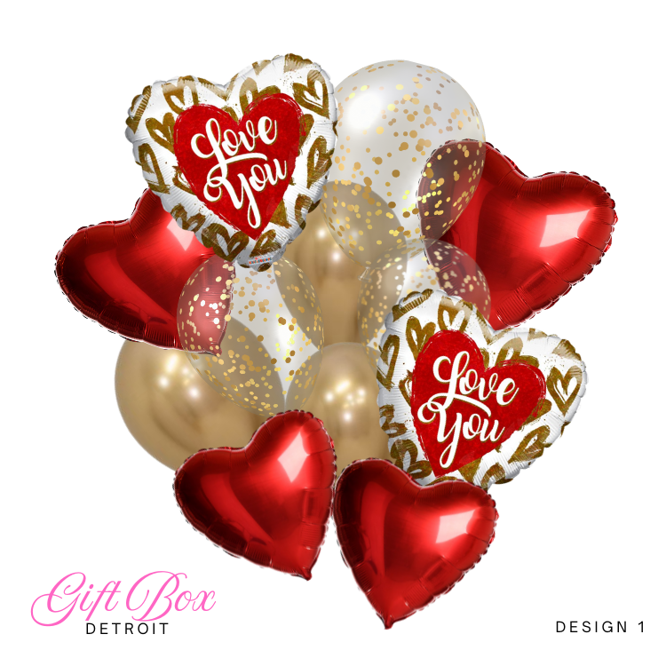 Golden Hearts Deluxe Bouquet (Additional Colors Available)