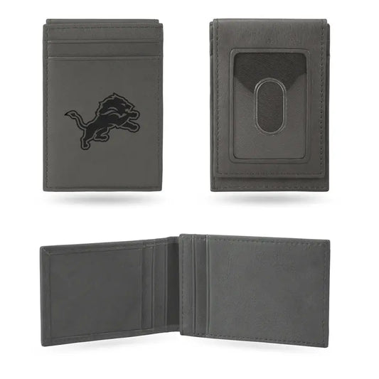 NFL Detroit Lions Laser Engraved Front Pocket Wallet